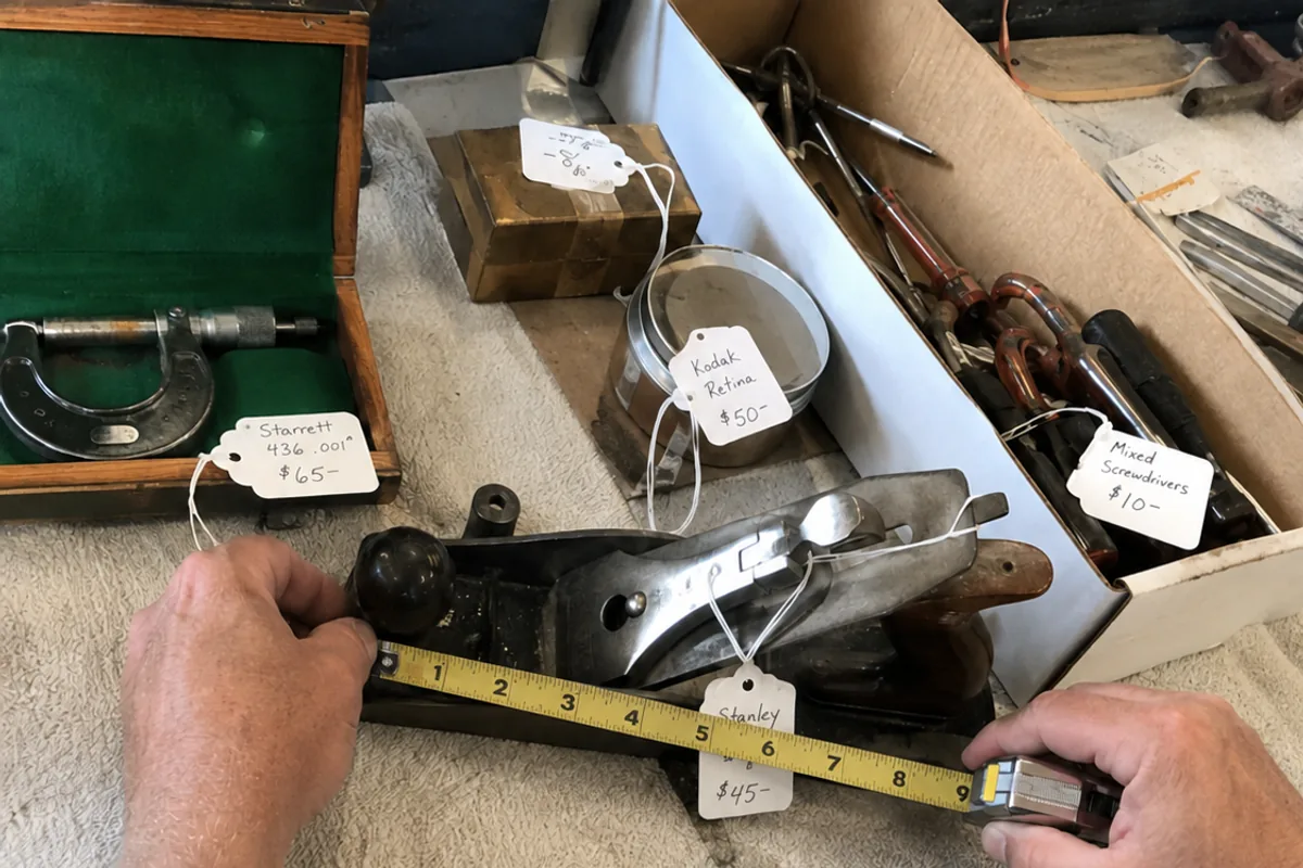 Vintage hand tools found while sorting ordinary household boxes